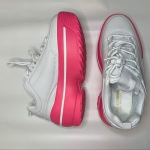 hot pink fashion nova sneakers
